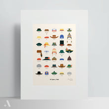 Load image into Gallery viewer, Types of Hats / Poster Art Print
