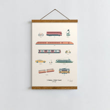 Load image into Gallery viewer, Modes of Public Transit in Europe / Poster Art Print