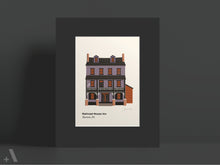 Load image into Gallery viewer, Railroad House Inn haunted places print, matted to 8x10” with a black matte, illustrating haunted happenings from this historic inn with Civil War roots. Great decor for ghost hunters and haunted hospitality lovers.