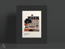 Load image into Gallery viewer, Sickman’s Mill haunted places print, matted to 8x10” with a black matte, capturing the supernatural atmosphere of this riverside mill steeped in eerie folklore. Perfect for rustic decor with a haunted twist.