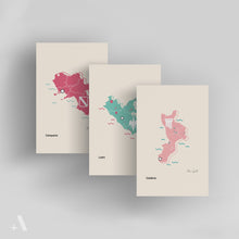 Load image into Gallery viewer, Regions of Italy / Small Art Prints