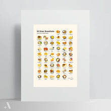 Load image into Gallery viewer, American Diner Breakfasts (50) / Poster Art Print