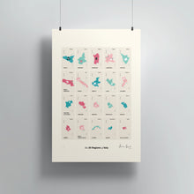 Load image into Gallery viewer, Regions of Italy / Poster Art Print
