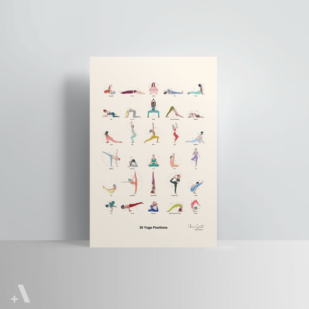 Yoga Positions / Poster Art Print
