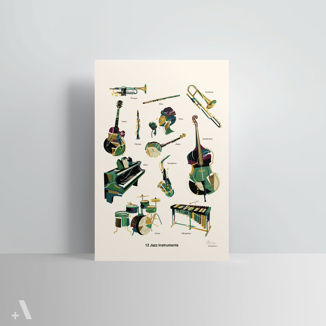 Jazz Instruments / Poster Art Print