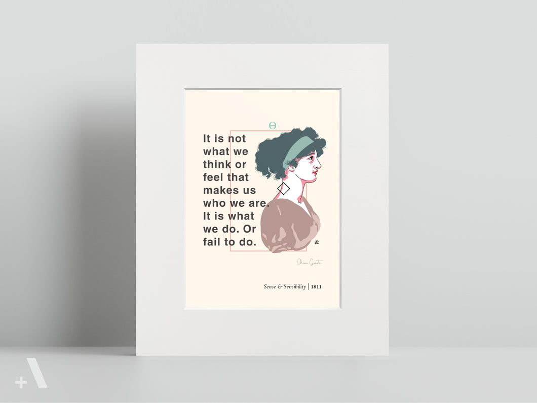 Jane Austen Novels / Small Art Prints