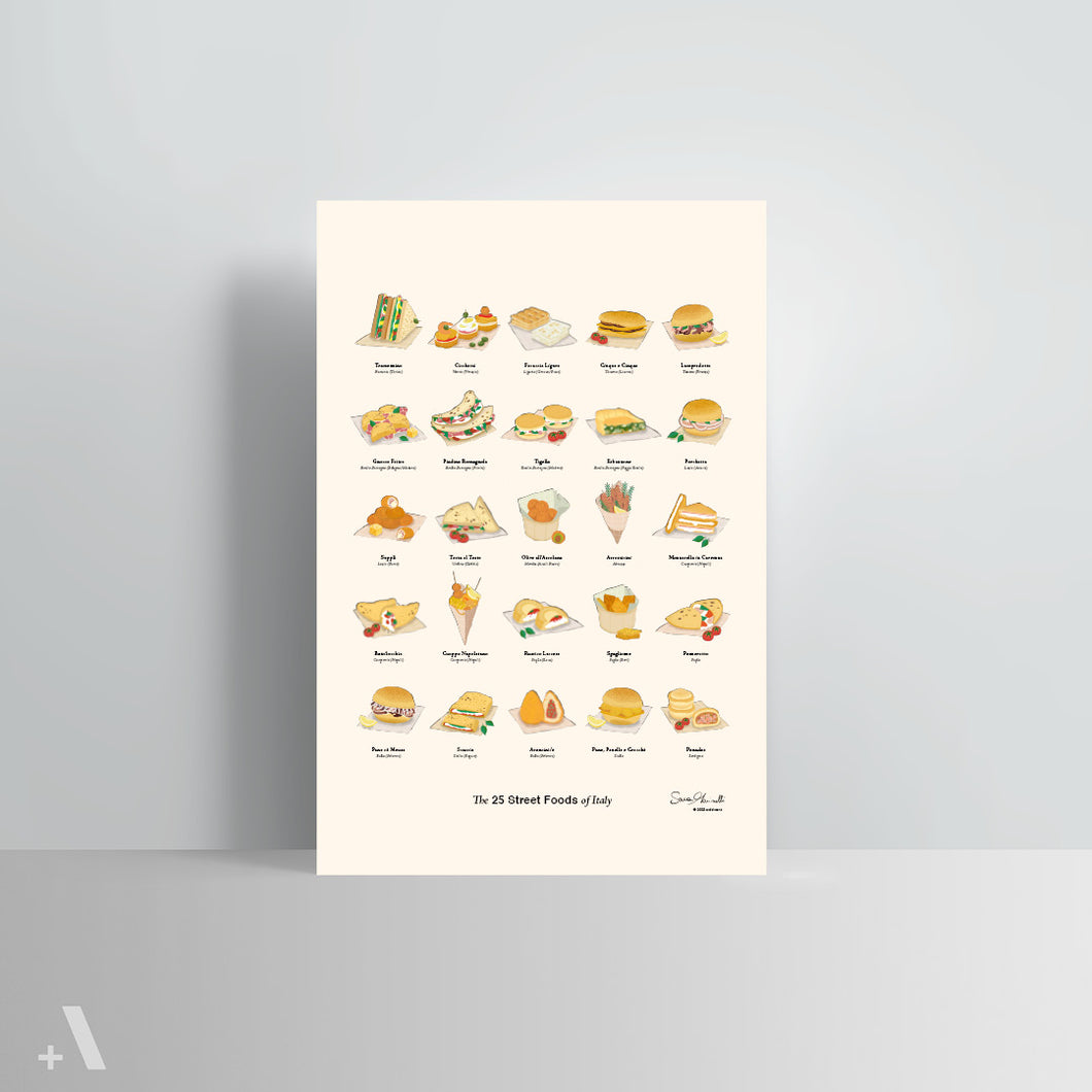 Italian Street Foods / Poster Art Print