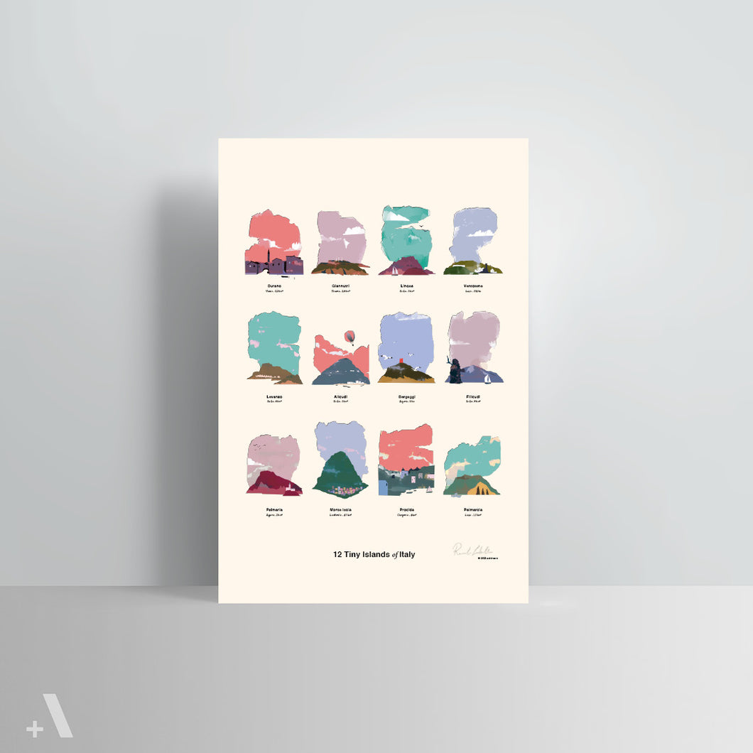 Tiny Islands of Italy / Poster Art Print