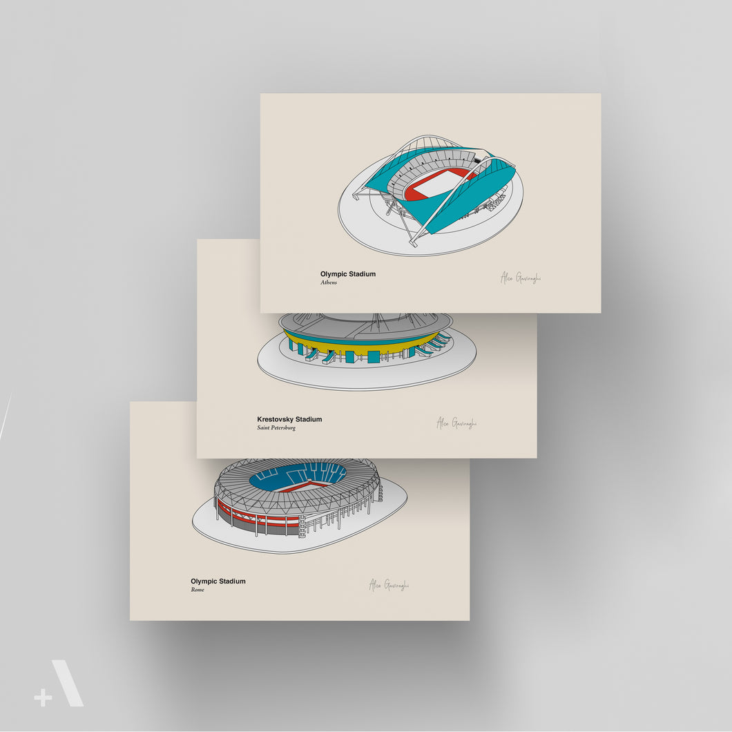 Soccer Stadiums of Europe / Small Art Prints