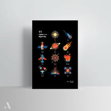 Load image into Gallery viewer, Lights in the Night Sky / Poster Art Print
