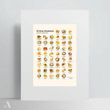 Load image into Gallery viewer, American Diner Breakfasts (50) / Poster Art Print
