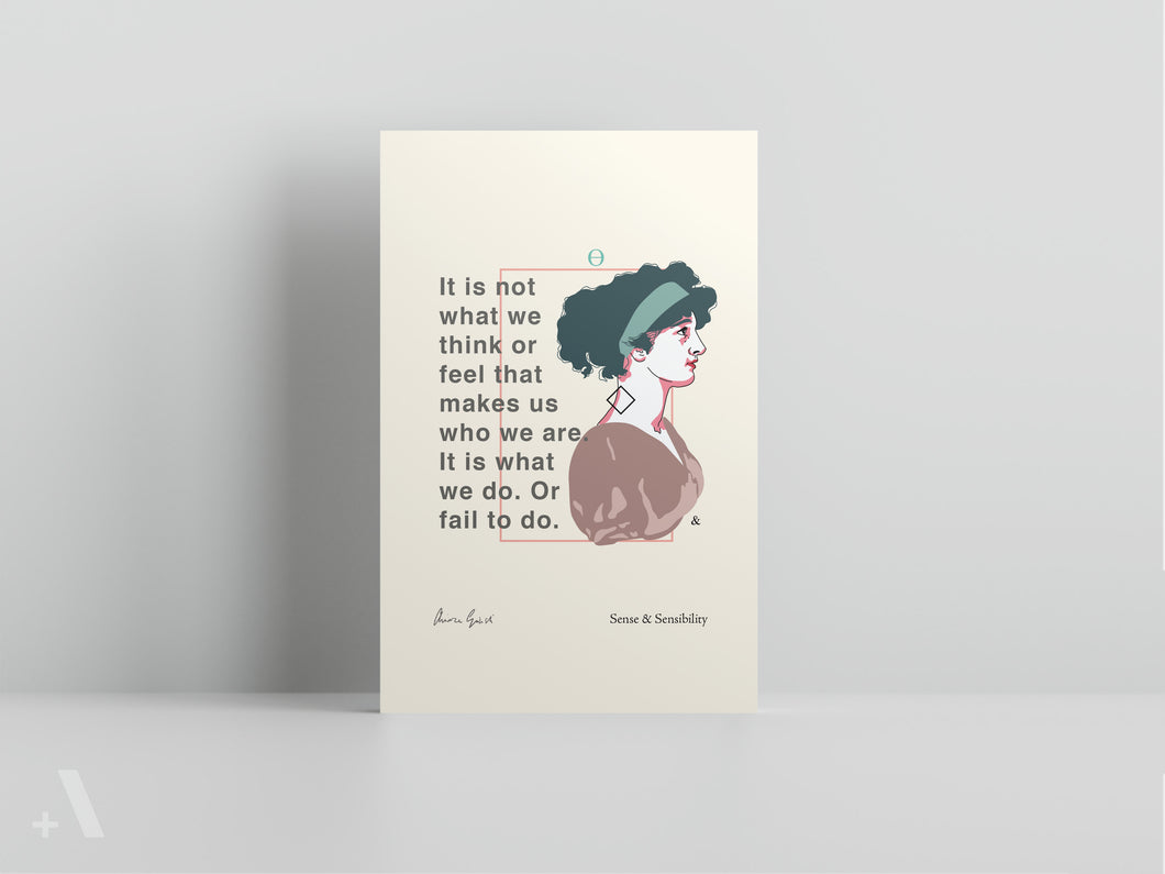Jane Austen Novels / Small Art Prints