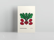 Load image into Gallery viewer, A small art print from the Pennsylvania dutch delicacies food collection featuring an illustration of Red Beet Eggs
