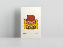 Load image into Gallery viewer, A small art print from the Pennsylvania dutch delicacies food collection featuring an illustration of Scrapple
